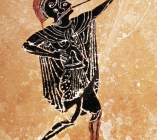 W3-14c Greek musician playing salpinx